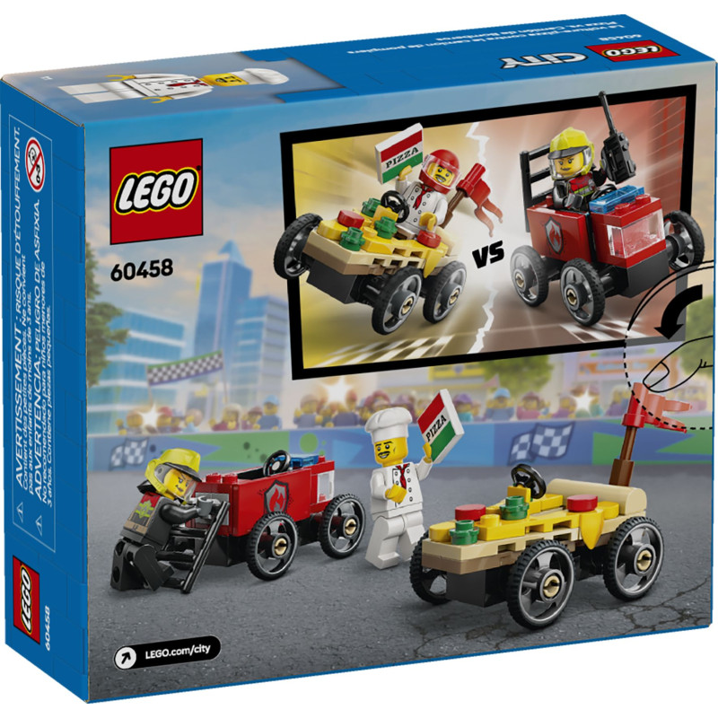 60458 LEGO City Набор гоночных машин «Пицца против пожарной машины»