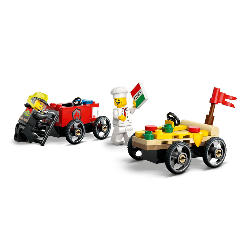 60458 LEGO City Набор гоночных машин «Пицца против пожарной машины»
