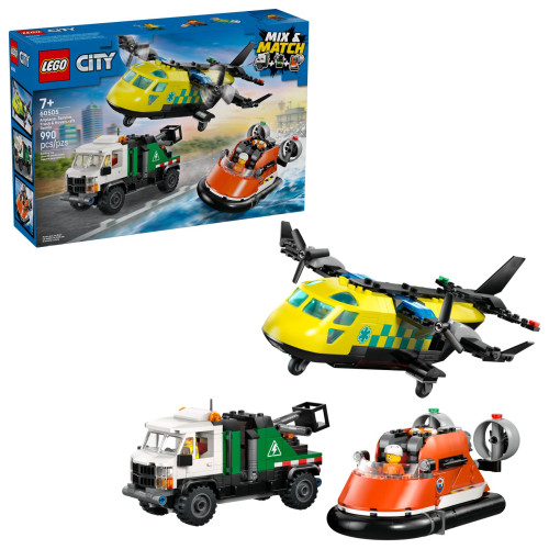 60505 LEGO City Ремикс самолёта, грузовика и судна на воздушной подушке