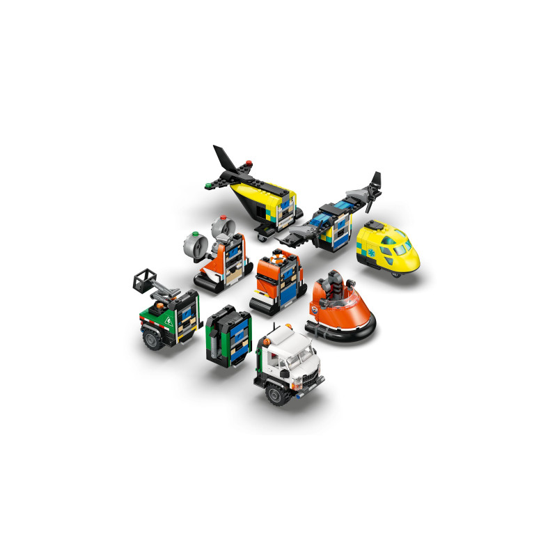 60505 LEGO City Ремикс самолёта, грузовика и судна на воздушной подушке