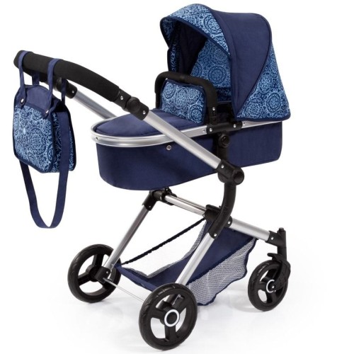 Bayer Design, Neo Vario Combi, глубокая кукольная тележка с сумкой, синий