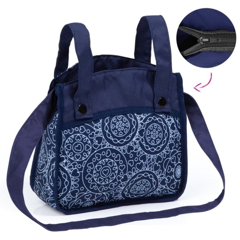 Bayer Design, Neo Vario Combi, глубокая кукольная тележка с сумкой, синий