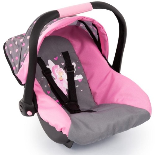Bayer Design, Deluxe, кукольное автокресло с балдахином, серо-розовый с феей