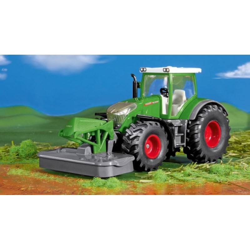 Siku, трактор Fendt 942 Vario с торцевой косилкой, модель автомобиля, 2000 г.