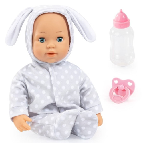 Bayer Design, Anna, First Words Baby, интерактивная детская кукла, кролик, серый, 38 см