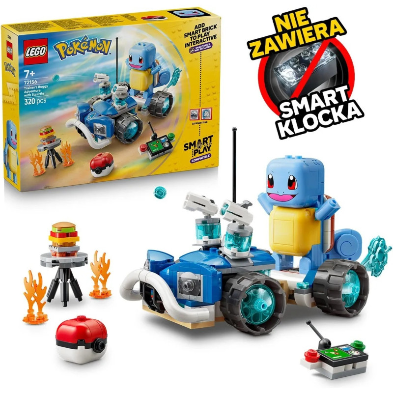 72156 LEGO Pokemon Smart Play Приключения дрессировщика в багги со Сквиртлом