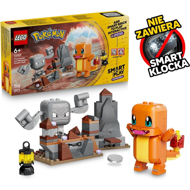 72157 LEGO Pokemon Smart Play Схватка в пещере Чармандер и Геодуд