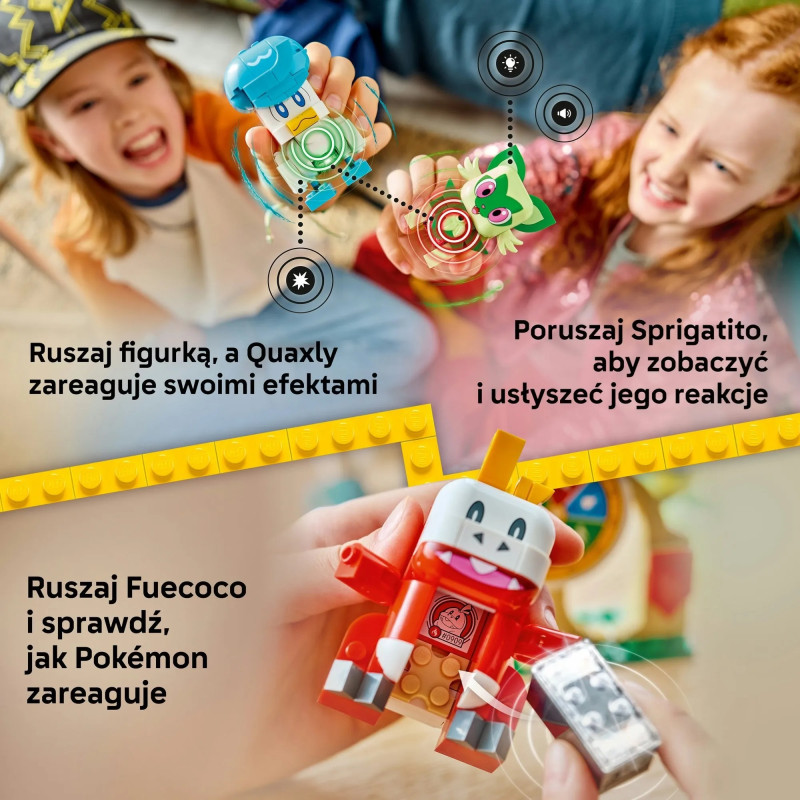 72158 LEGO Pokemon Smart Play Спригатито, Фуэкоко и Кваксли сражаются друг с другом