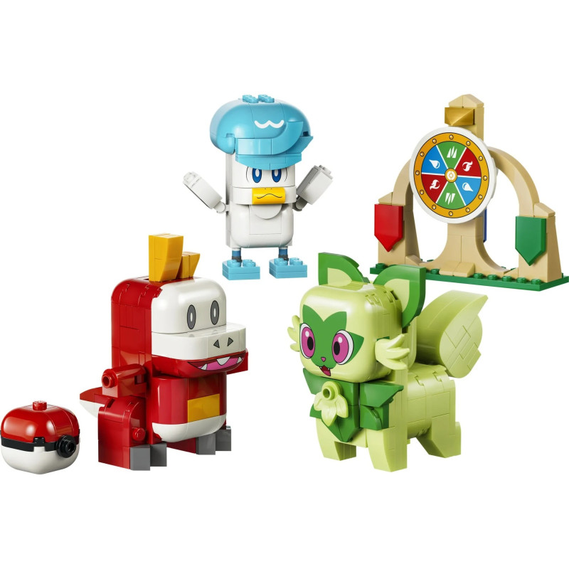 72158 LEGO Pokemon Smart Play Спригатито, Фуэкоко и Кваксли сражаются друг с другом