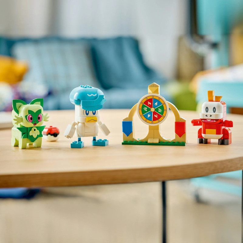 72158 LEGO Pokemon Smart Play Спригатито, Фуэкоко и Кваксли сражаются друг с другом
