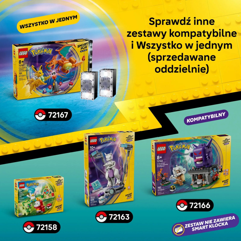 72166 LEGO Pokemon Smart Play Жуткая схватка Кубона и Генгара