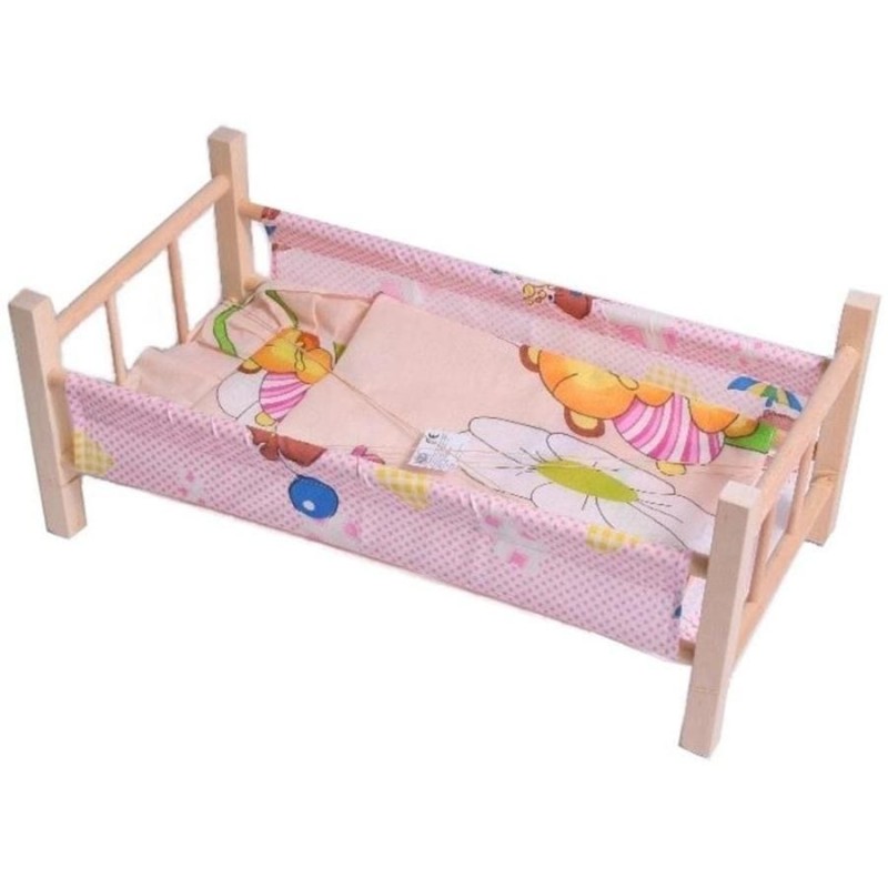 Malimas, деревянная кроватка, с постельным бельем