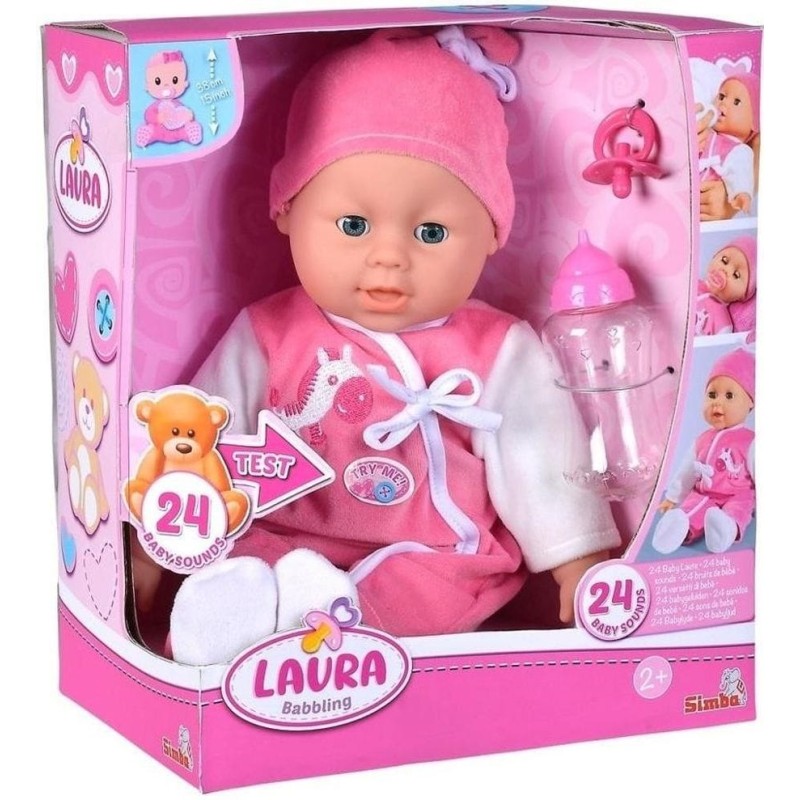 Симба, Лаура лепетающая, кукла со звуком, 38 см