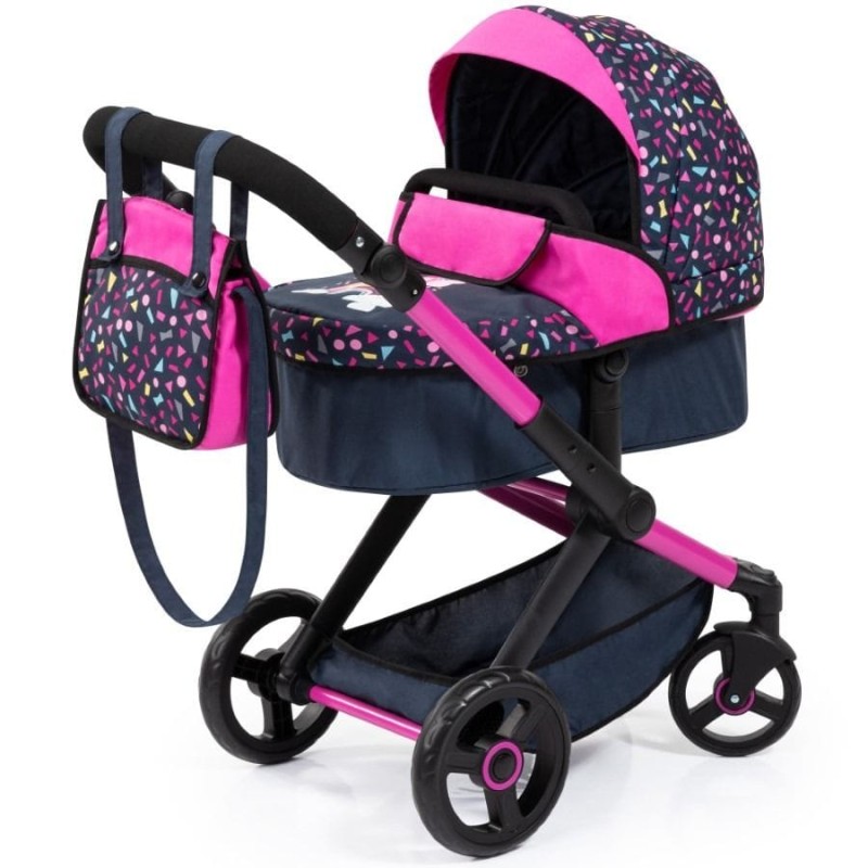Bayer Design, Xeo Combi, глубокая кукольная тележка с сумкой, красочная с феей