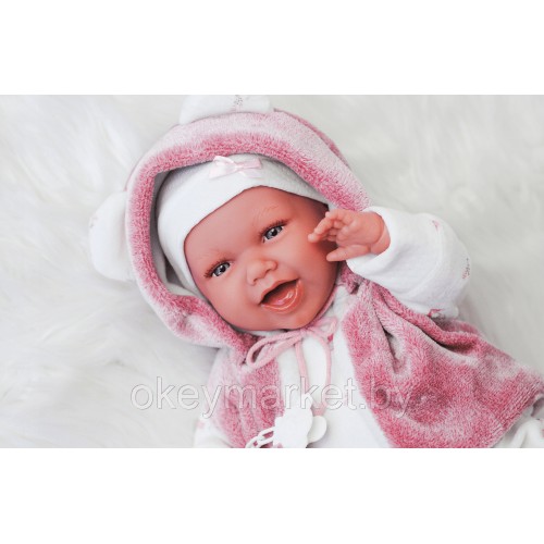 Кукла мягконабивная озвученная Llorens Mimi 42см, 74070