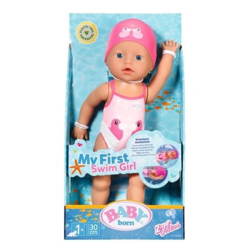 Baby Born, My First Swim Girl, плавающая кукла, 30 см