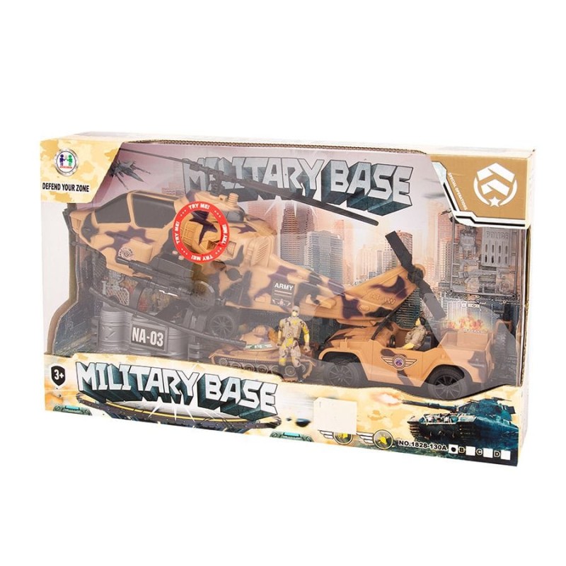 Smiki, военные, комплект с транспортными средствами и фигурками, свет и звук