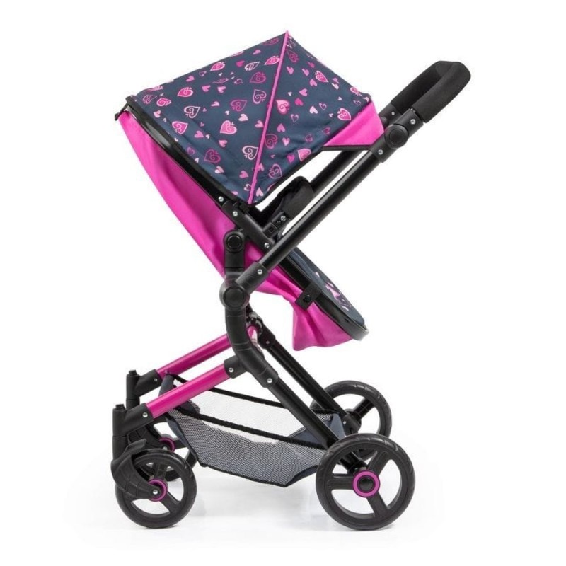 Bayer Design, Neo Vario Combi, глубокая кукольная тележка с сумкой, розовый