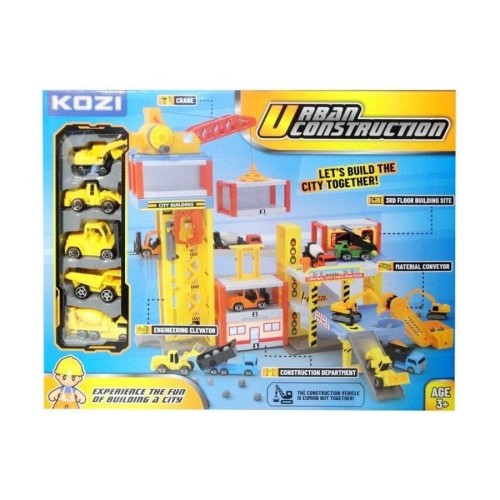 Swede, строительная парковка с транспортными средствами