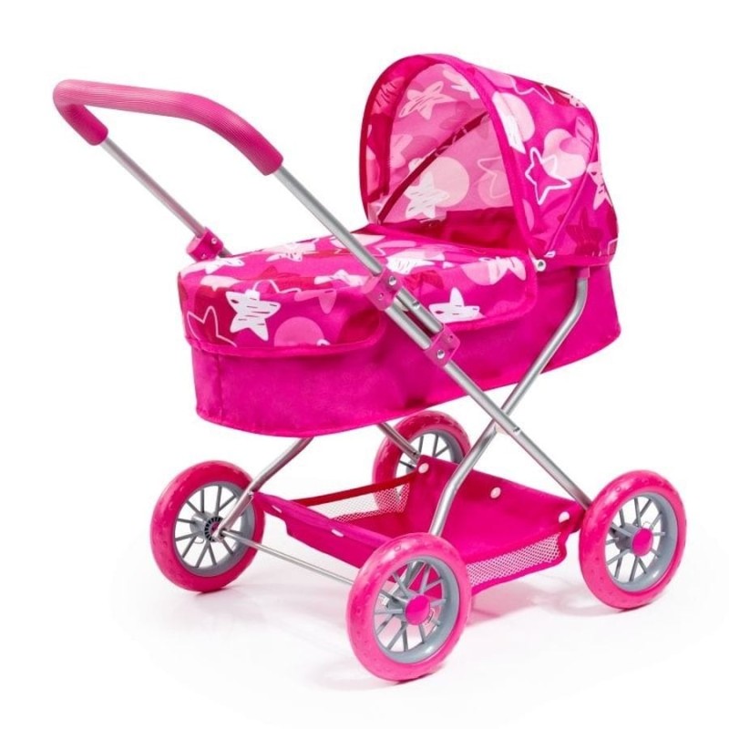 Bayer Design, Smarty, глубокая тележка для кукол с сумкой и аксессуарами, розовый