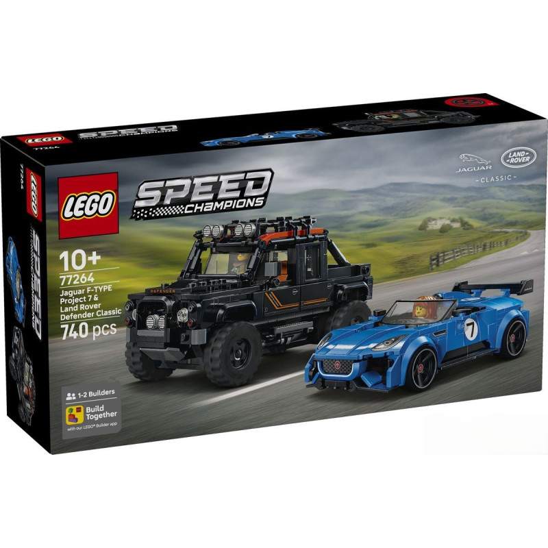 77264 LEGO Speed Champions Jaguar Project 7 и Land Rover Defender