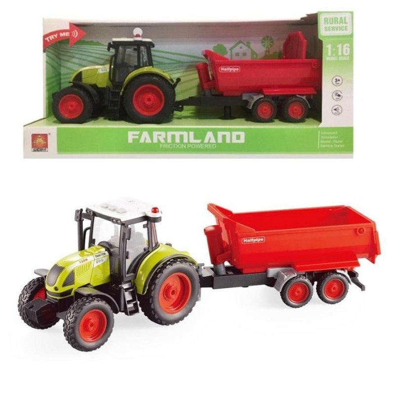 Аскато, трактор с прицепом, сельскохозяйственный автомобиль, 1: 16