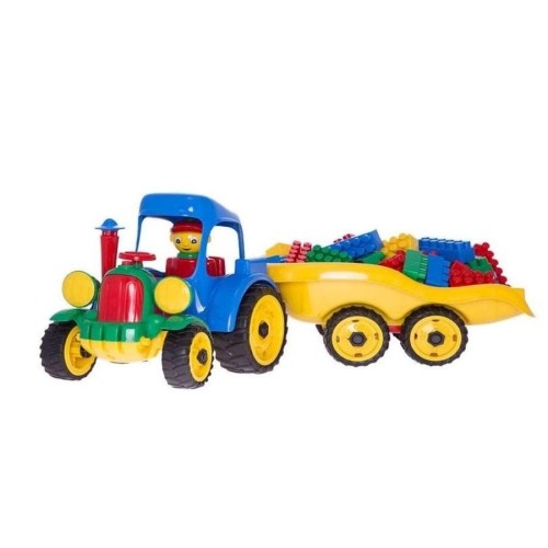 Hemar Family, трактор с прицепом с блоками