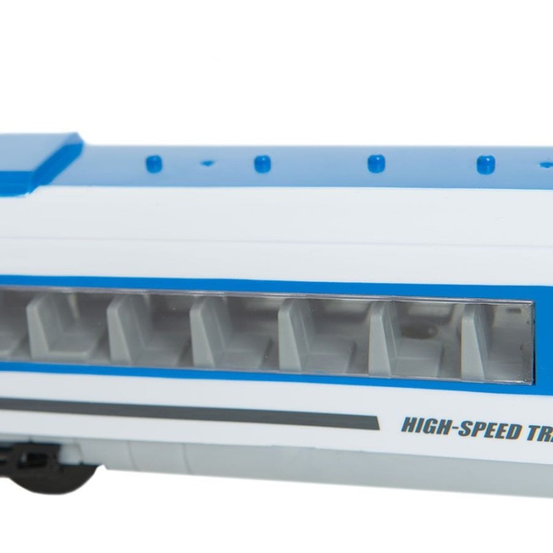 Поезд экспресс, железная дорога со светом