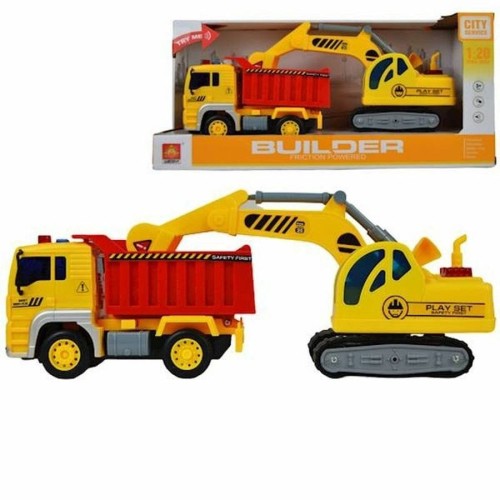 Maksik, набор автомобилей, строительных работ, экскаватор и самосвал