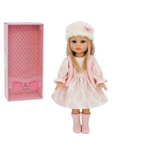 Adar, кукла с польским звуком, платье розовое, 38 см