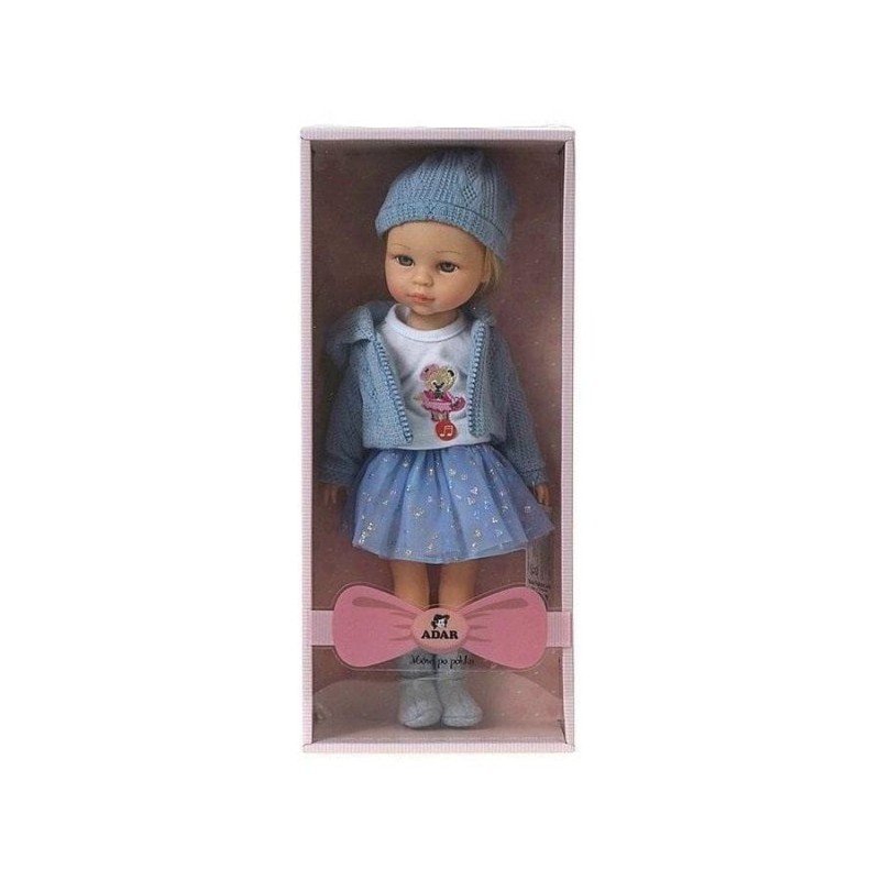 Adar, кукла с польским звуком, синяя юбка, 38 см