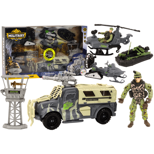 Lean Toys, военный набор, боевые машины с вертолетом и фигурками