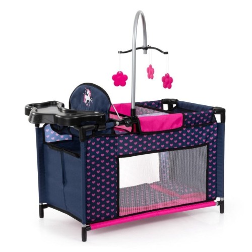 Bayer Design, кровать для кукол с каруселью, темно-синий и розовый