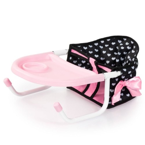 Bayer Design, стул для кормления кукол, черный с сердечками