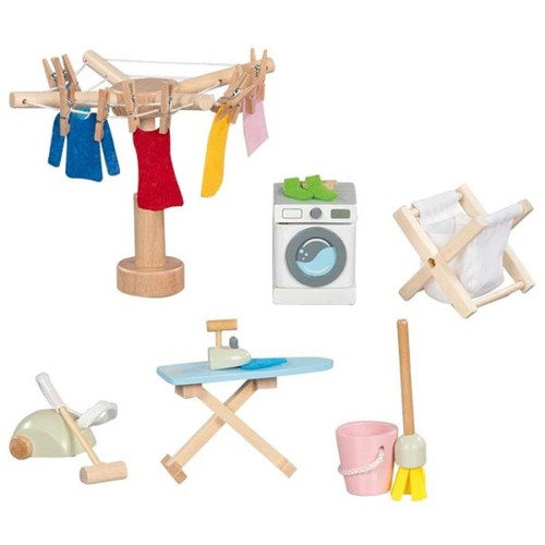 Goki, деревянная кукольная мебель, прачечная