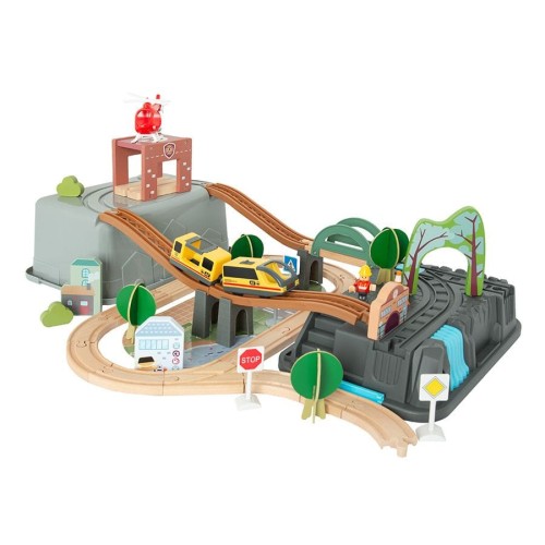 Smiki, деревянные дорожки с электрической железной дорогой и контейнером