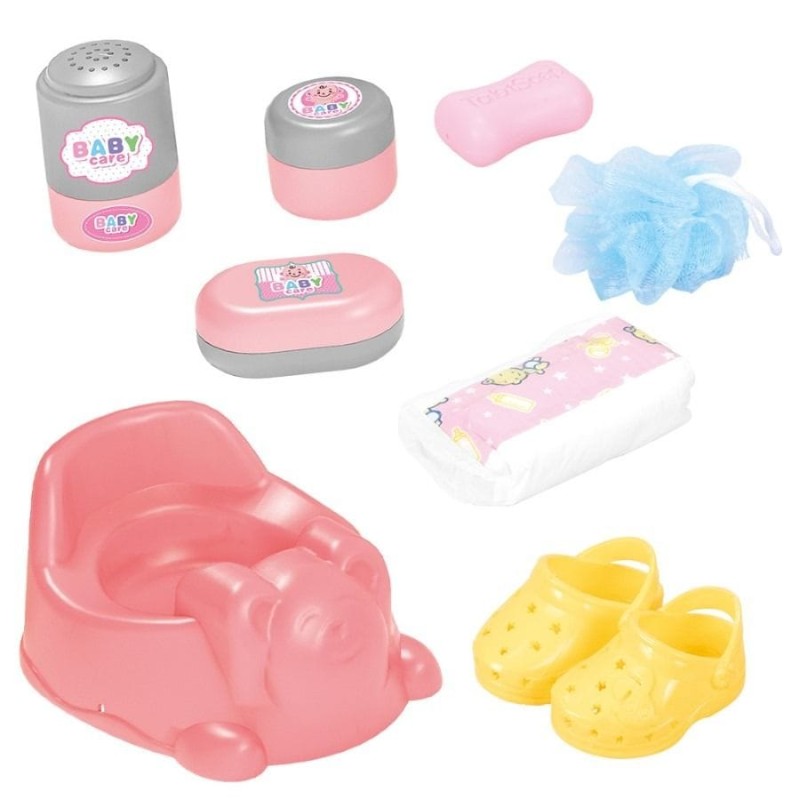 Аскато, кукла с ванночкой, розовая одежда