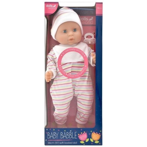 Dolls World, Baby Babble, интерактивная детская кукла, 38 см