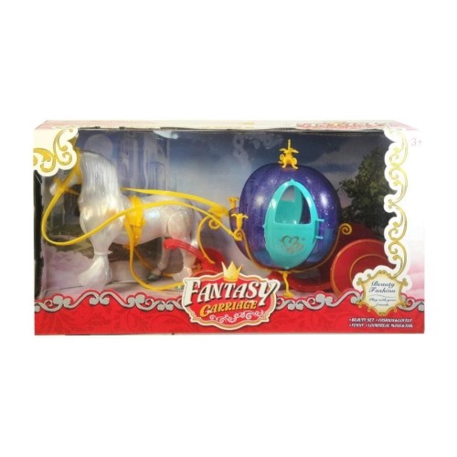 Swede, карета с лошадью для куклы принцессы