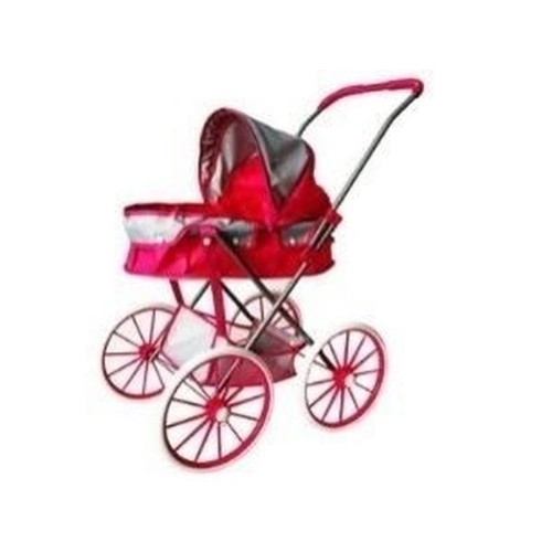 Madej, глубокая тележка для кукол, большие колеса, розовый