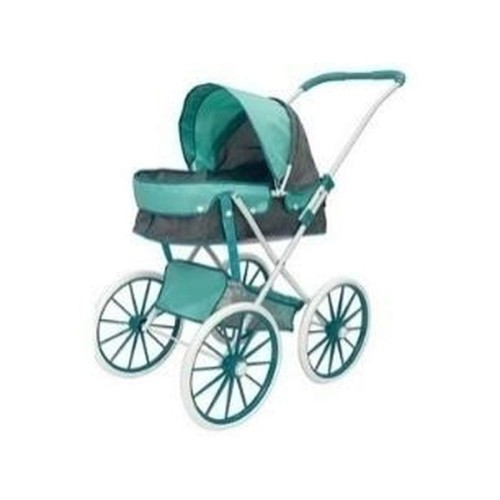 Madej, глубокая тележка для кукол, большие колеса, серо-мятный