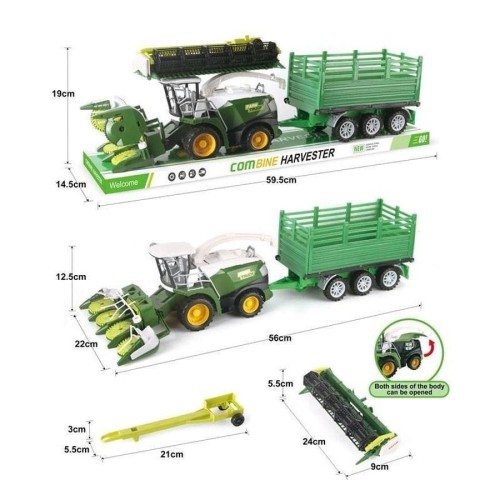 Toys, комбайн комплект, сельскохозяйственный автомобиль с прицепом