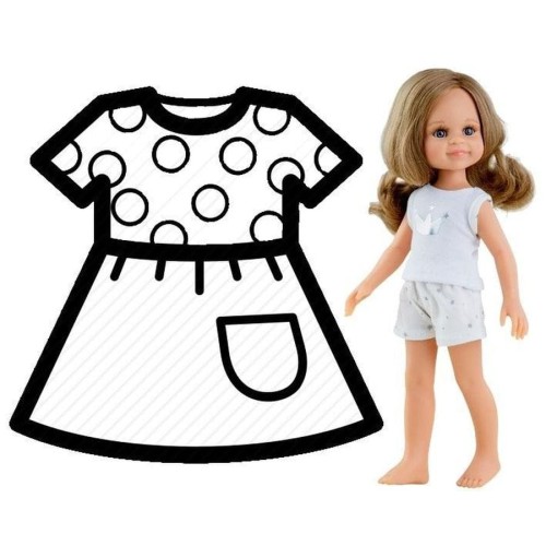 Paola Reina, пижама для кукол, 32 см