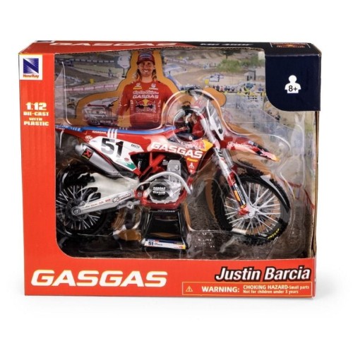 Даффи, Troylee Designs Red Bull GASGAS MC450F 2020 Factory Racing Team Bike Rider: Justin Barcia No.51, мотоцикл, металлическая модель, 1: 12