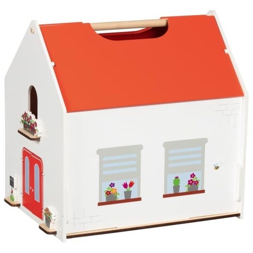 Goki, Eco House, портативный кукольный домик, набор аксессуаров