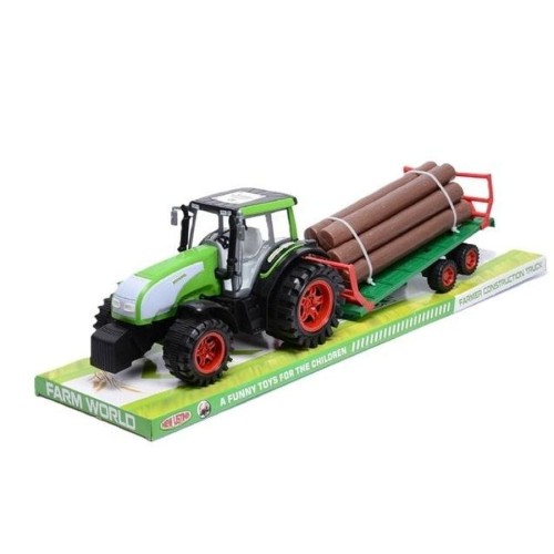 Toys, гигантский трактор с прицепом и деревом