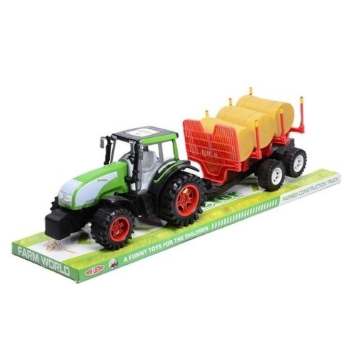 Toys, гигантский трактор с тюками соломы