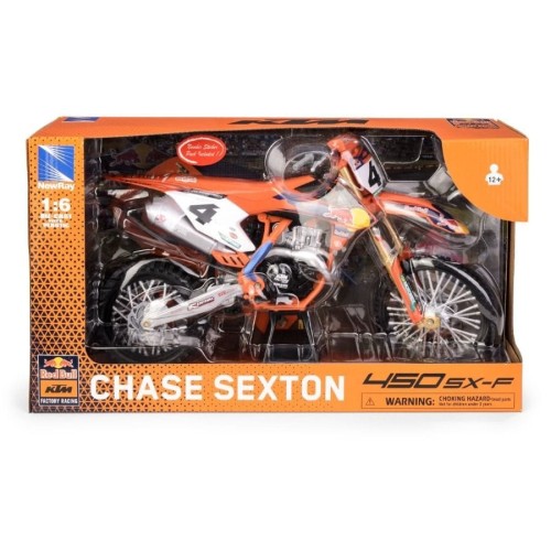 Даффи, Red Bull KTM 450 SX-F No.1 Rider: Чейз Секстон 2024, мотоцикл, модель, металлическая, 1: 6