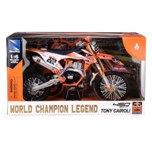 Daffi, Red Bull KTM 450sxf 2018 Tony Cairolli, мотоцикл, металлическая модель, 1: 6