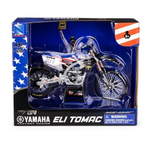 Daffi, Yamaha Yz450 Motocross of Nations Bike 2022 Eli Tomac, мотоцикл, металлическая модель, 1: 12